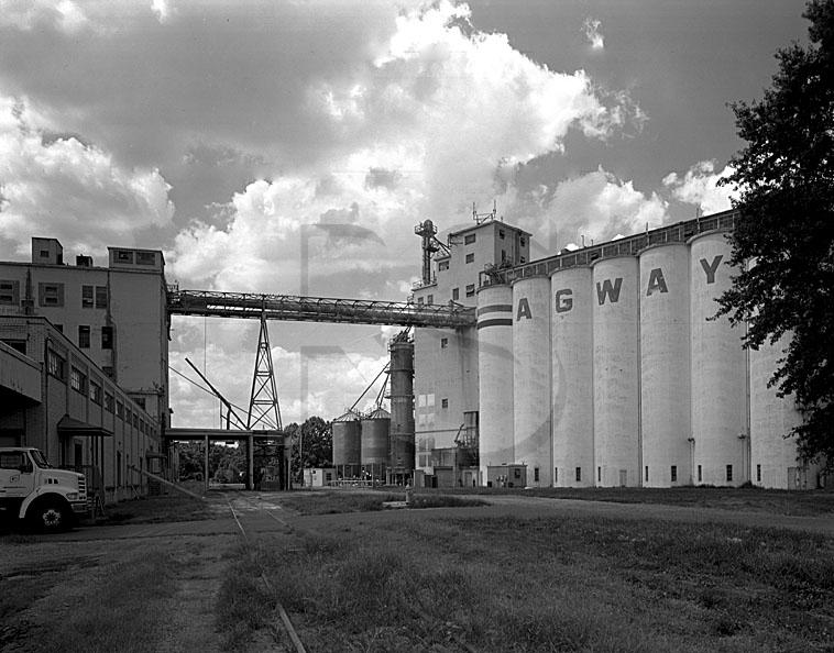 Agway Grain Elevator, Black & White 2