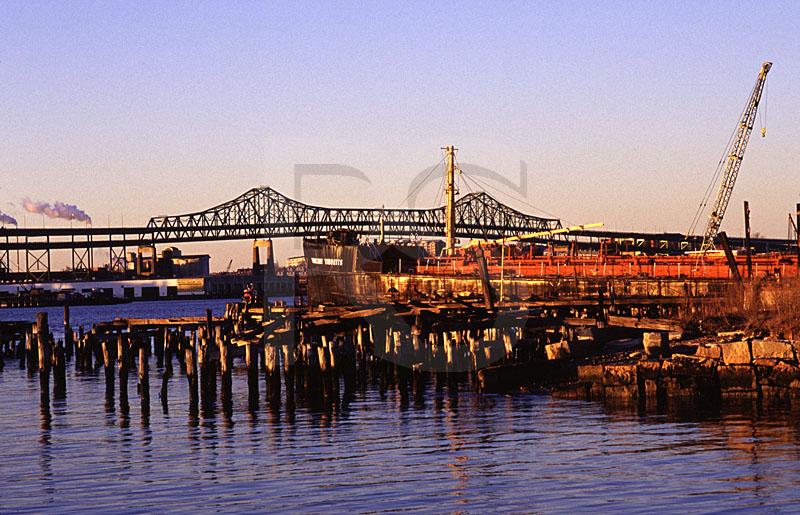 Shipyard And Mystic River Bridge