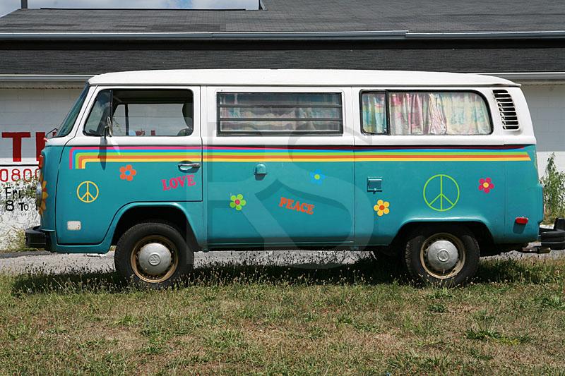 Hippie Van, (Volkswagen Microbus)