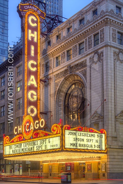 Chicago Theater At Dusk 2