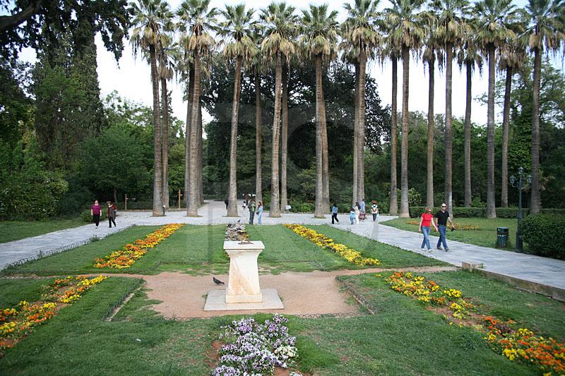 National Garden, Sundial and Palm Trees