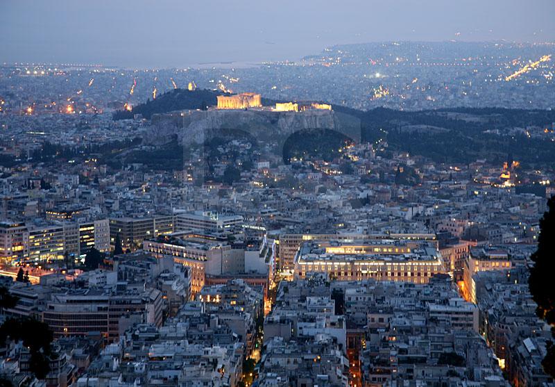 Athens Skyline At Dusk 2