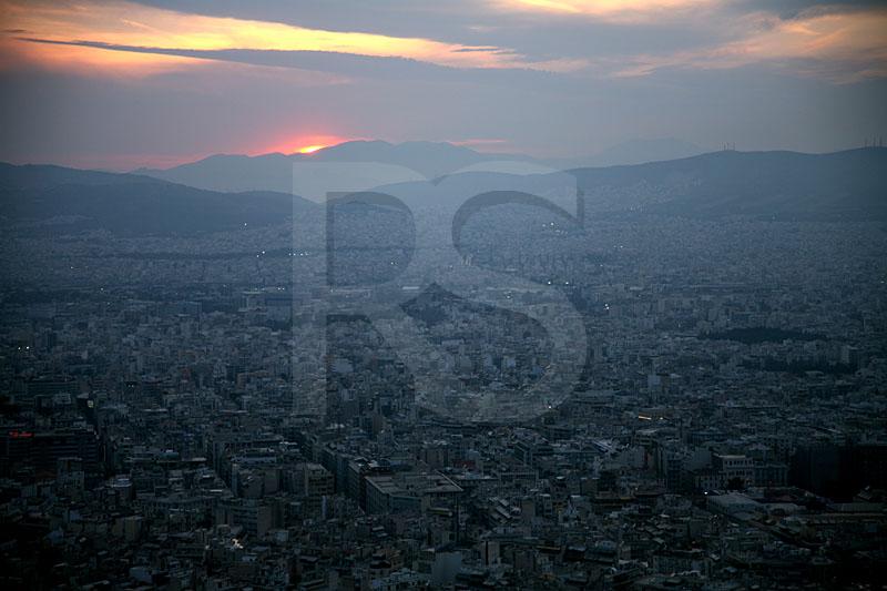 Athens Skyline At Sunset 1