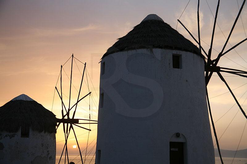 Kato Myli Windmills At Sunset 2