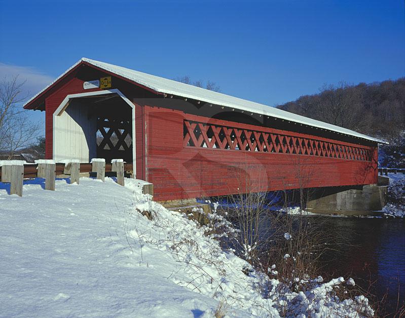Henry Covered Bridge in Winter