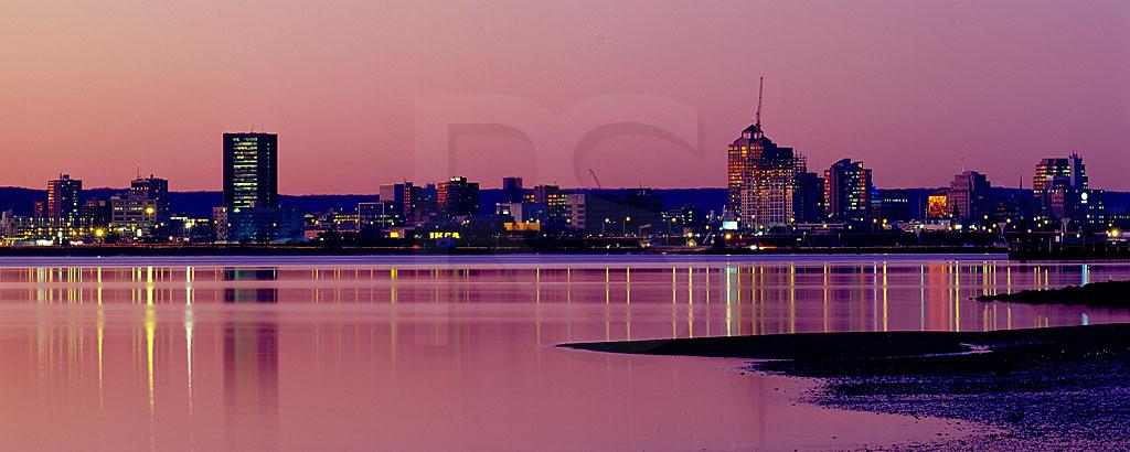 New Haven Skyline At Dusk Panoramic 1