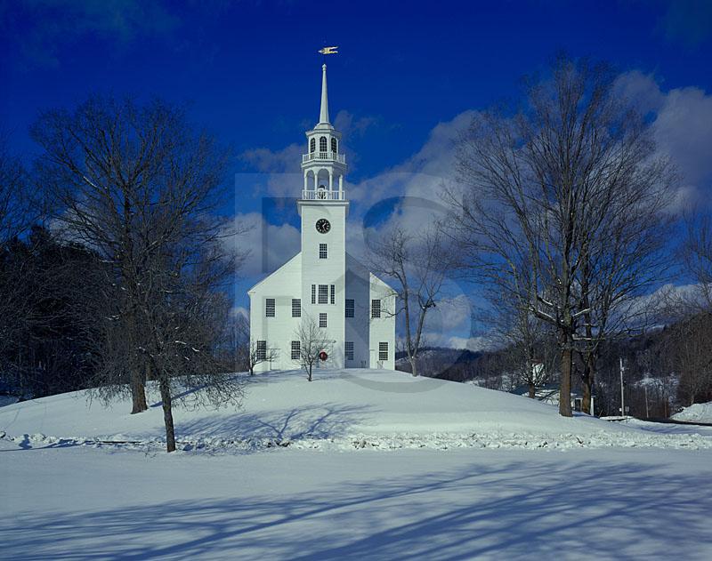 Stafford Meetinghouse in Winter 2
