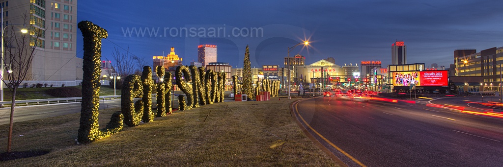 Holiday Decorations At Atlantic City Entrance Panoramic