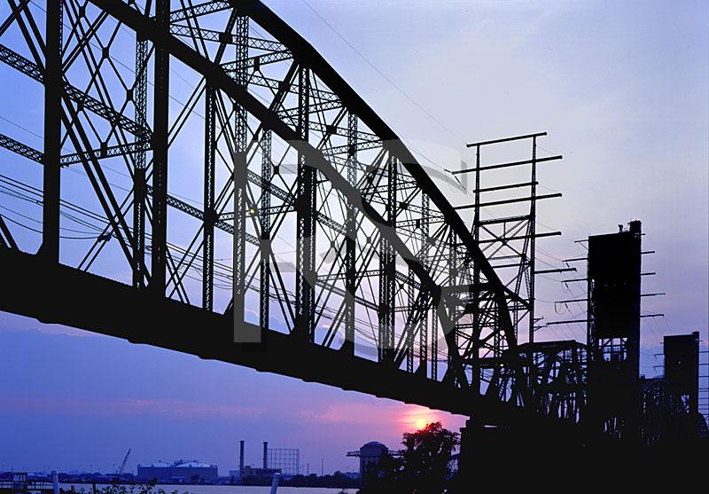 Delair Bridge At Sunset