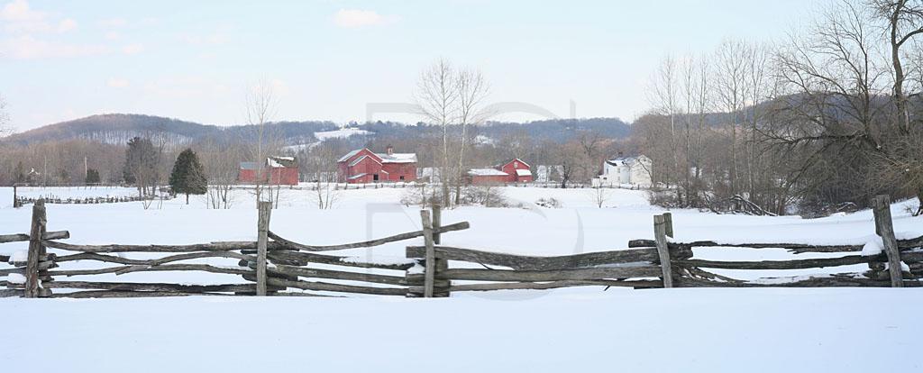 Howell Living History Farm, Winter Panoramic 2