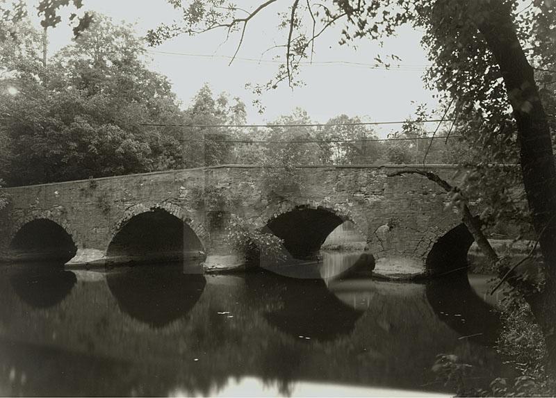 Stone Bridge Over Millstone River, Black & White