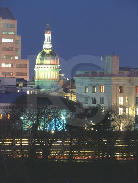 New Jersey State Capitol, At Night