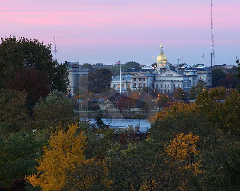 New Jersey State Capitol In Autumn