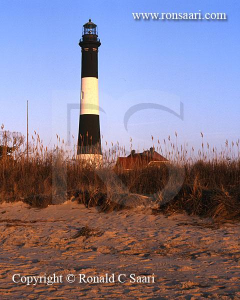 Fire Island Lighthouse At Sunset