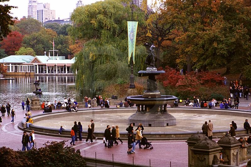 Central Park Bethesda Terrace and Boathouse In Fall
