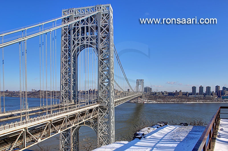 George Washington Bridge in Winter