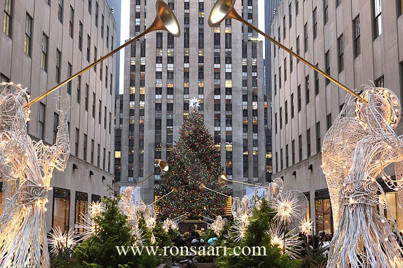 Rockefeller Center Angels and Christmas Tree