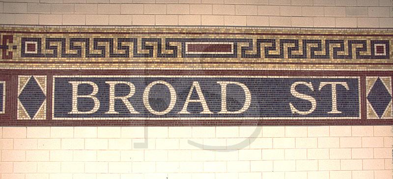 Subway Tile Sign, Broad Street Station