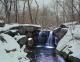 Waterfall at the Loch North End In Winter, Central Park