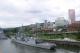 Portland Downtown And Naval Ships