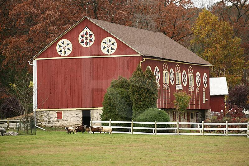 New Smithville Bark Barn With Hex Signs