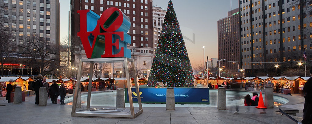 Love Park With Christmas Village
