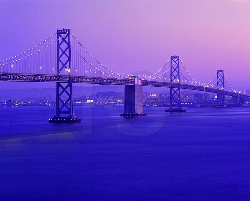 Oakland Bay Bridge At Dusk