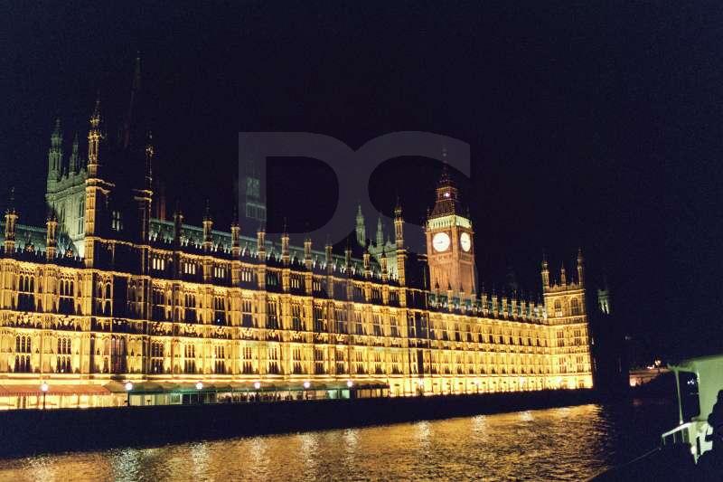 Parliament Bldgs, at night