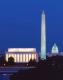 Washington DC Skyline 3, Capitol, Washington Monument and Lincoln Memorial